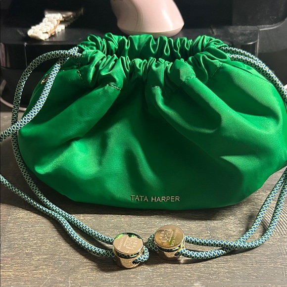 Tata Harper Handbags - Tata Harper Vibrant Green Cosmetic Pouch